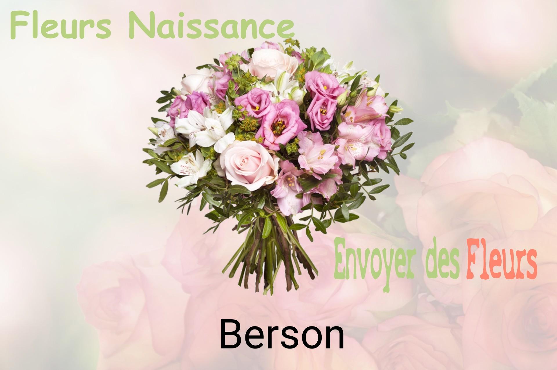 Bouquet de fleurs de naissance livré à Berson
